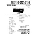 Sony XR-5150, XR-5151, XR-5152 Service Manual