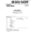 Sony XR-5451, XR-5451FP (serv.man2) Service Manual