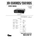 Sony XR-5500RDS, XR-5501RDS, XR-5509RDS Service Manual