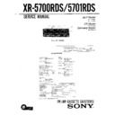 Sony XR-5700RDS, XR-5701RDS Service Manual