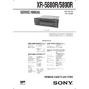 Sony XR-5880R, XR-5890R Service Manual