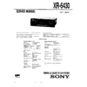 Sony XR-6430 Service Manual