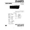 Sony XR-6440RDS Service Manual
