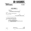 Sony XR-6450RDS (serv.man2) Service Manual