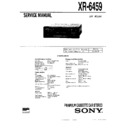 Sony XR-6459 Service Manual