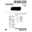 Sony XR-6559, XR-C220 Service Manual