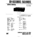 Sony XR-6650RDS, XR-6659RDS Service Manual