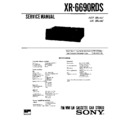 Sony XR-6690RDS Service Manual