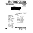 Sony XR-6759RDS, XR-6859RDS, XR-C300RDS Service Manual