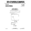 Sony XR-6759RDS, XR-C300RDS Service Manual