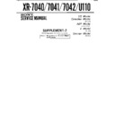 Sony XR-7040, XR-7041, XR-7042, XR-U110 (serv.man3) Service Manual