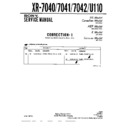Sony XR-7040, XR-7041, XR-7042, XR-U110 (serv.man4) Service Manual