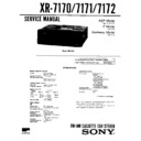 Sony XR-7170, XR-7171, XR-7172 Service Manual