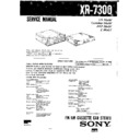 Sony XR-7300 Service Manual