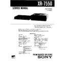 Sony XR-7550 Service Manual