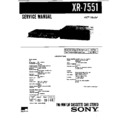Sony XR-7551 Service Manual