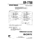 Sony XR-7750 Service Manual