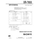 Sony XR-7850 Service Manual