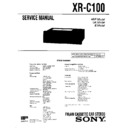 Sony XR-C100 (serv.man2) Service Manual