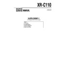 Sony XR-C110 (serv.man3) Service Manual