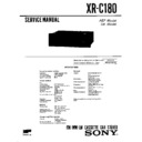 Sony XR-C180 Service Manual