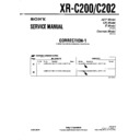 Sony XR-C200, XR-C202 (serv.man3) Service Manual