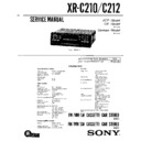 Sony XR-C210, XR-C212 Service Manual