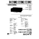 Sony XR-C210MK2, XR-C212MK2, XR-C213MK2 Service Manual