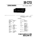 Sony XR-C213 (serv.man2) Service Manual