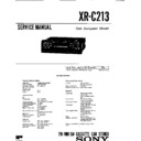 Sony XR-C213 Service Manual