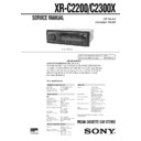 Sony XR-C2200, XR-C2300X Service Manual