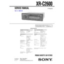 Sony XR-C2600 Service Manual