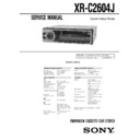 Sony XR-C2604J Service Manual
