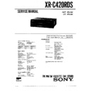 Sony XR-C420RDS Service Manual