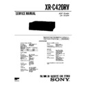 Sony XR-C420RV Service Manual