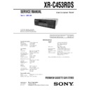 Sony XR-C453RDS Service Manual