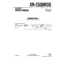 Sony XR-C500RDS (serv.man2) Service Manual