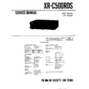 Sony XR-C500RDS, XR-C500RW Service Manual