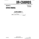 Sony XR-C500RDS Service Manual