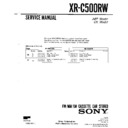 Sony XR-C500RW Service Manual
