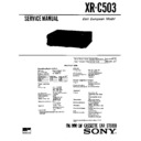 Sony XR-C503 Service Manual