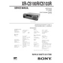 Sony XR-C5100R, XR-C5103R, XR-C5109R Service Manual