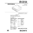 Sony XR-C5120 Service Manual
