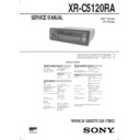 Sony XR-C5120RA Service Manual