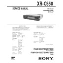 Sony XR-C550, XR-C550W Service Manual