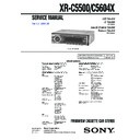 Sony XR-C5500, XR-C5604X Service Manual