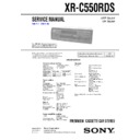 xr-c550rds service manual