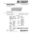 Sony XR-C553SP Service Manual