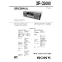 Sony XR-C6090 Service Manual