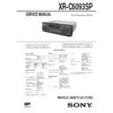 Sony XR-C6093SP Service Manual
